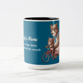 Bester Papa-Bär in diesem Hals von Wäldern Zweifarbige Tasse (Mittel)