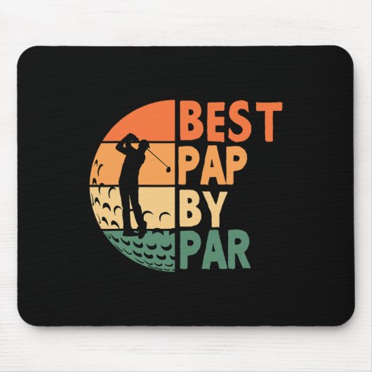 Bester Papa beim Par Golfen Lustiger Golf Golfer Mousepad (Vorne)