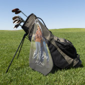 Bester Papa Benutzerdefiniertes Fotogeschenk Golfhandtuch (Gras)