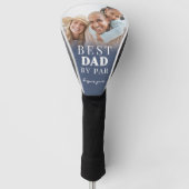 Bester Papa Blau Foto Vater Golf Headcover (Vorderseite)
