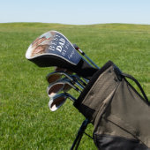 Bester Papa Blau Foto Vater Golf Headcover (In SItu)
