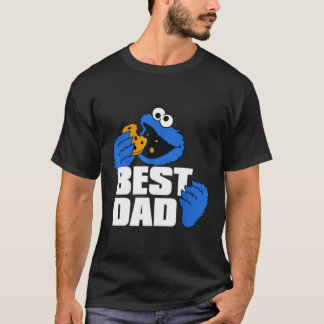Bester Papa Blaues Monster Lustiger Cookie-Liebhab T-Shirt