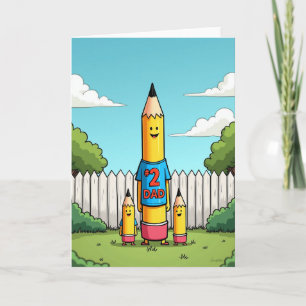 Bester Papa Bleistift Kunstkarte Karte