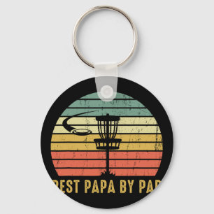 Bester Papa By Par Lustiges Disc Golf Geschenk für Schlüsselanhänger