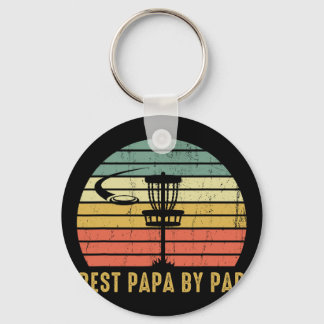 Bester Papa By Par Lustiges Disc Golf Geschenk für Schlüsselanhänger