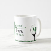 BESTER PAPA BY PAR Monogramm Golfspieler Kaffeetas Kaffeetasse (VorderseiteRechts)