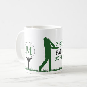 BESTER PAPA BY PAR Monogramm Golfspieler Kaffeetas Kaffeetasse