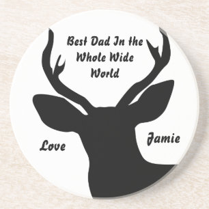 Bester Papa der ganzen Welt Vintage Buck Untersetz Untersetzer