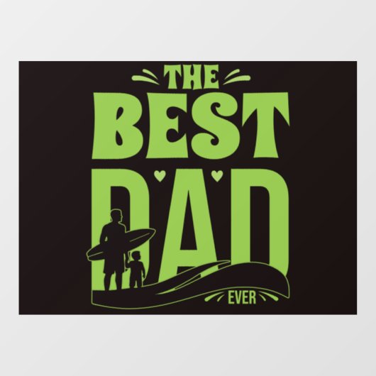 Bester Papa der Welt Fensteraufkleber (Blatt)