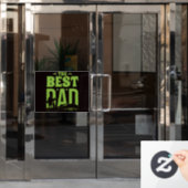 Bester Papa der Welt Fensteraufkleber (Büro Tür)