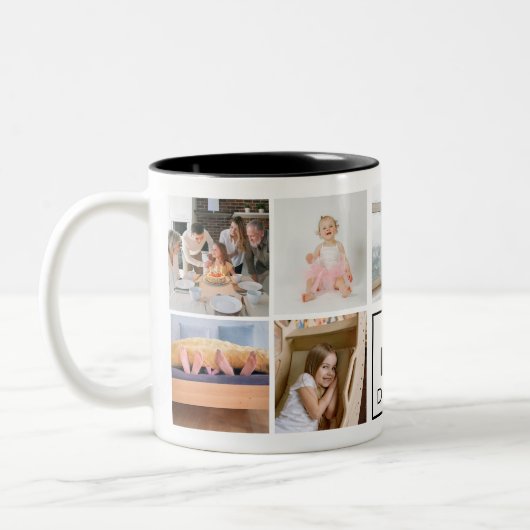 Bester Papa der Welt Fototasse Zweifarbige Tasse (Links)