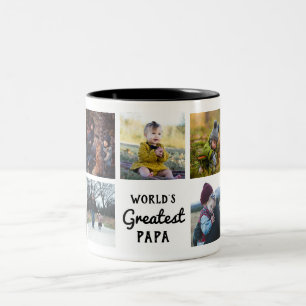 Bester Papa der Welt Individuelle Fototasse Zweifarbige Tasse