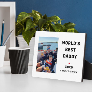 Bester Papa der Welt Individuelles Familienfoto Fotoplatte