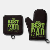 Bester Papa der Welt Ofenhandschuh & Topflappen-Set (Vorderseite)