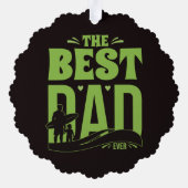 Bester Papa der Welt Ornament Karte (Rückseite)