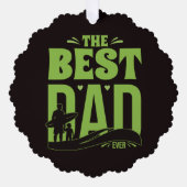 Bester Papa der Welt Ornament Karte (Vorderseite)