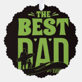 Bester Papa der Welt Ornament Karte (Rückseite)