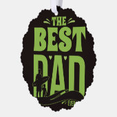 Bester Papa der Welt Ornament Karte (Links)