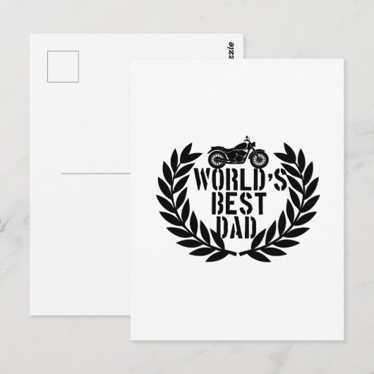 Bester Papa der Welt Postkarte (Vorne/Hinten)