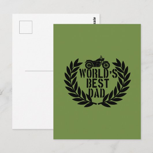 Bester Papa der Welt Postkarte (Vorne/Hinten)