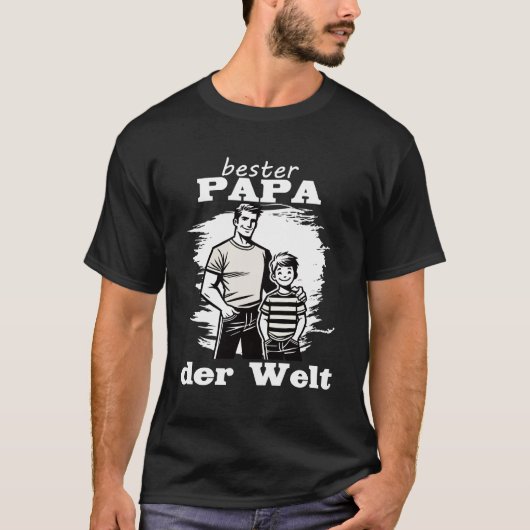 Bester Papa der Welt - Vater Sohn Design T-Shirt (Vorderseite)