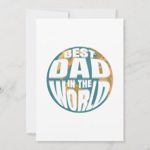 Bester Papa der Welt Vatertag Einfach Vintage Feiertagskarte