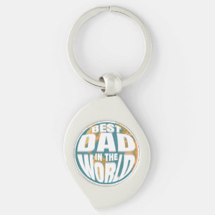Bester Papa der Welt Vatertag Retro Erde Schlüsselanhänger