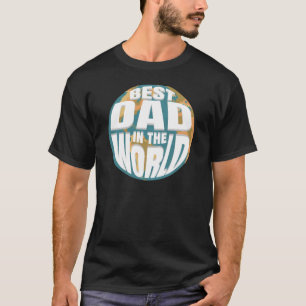 Bester Papa der Welt Vatertag Vintage Erde T-Shirt