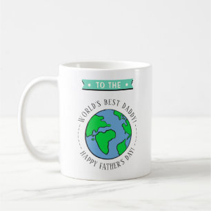 Bester Papa der Welt Whimsy Globe Vatertag Kaffeetasse