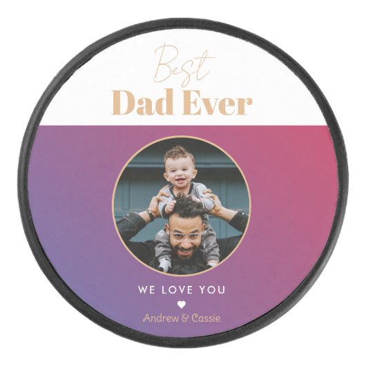 Bester Papa Eishockey Puck (Vorderseite)