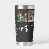 Bester Papa ever 5 Foto-Collage personalisiert Thermobecher (Rückseite)