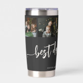 Bester Papa ever 5 Foto-Collage personalisiert Thermobecher (Vorderseite)