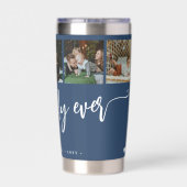 Bester Papa ever 5 Foto-Collage personalisiert  Thermobecher (Rückseite)