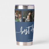 Bester Papa ever 5 Foto-Collage personalisiert  Thermobecher (Vorderseite)