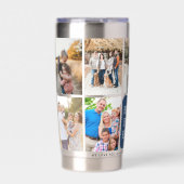Bester Papa ever 9 Foto-Collage personalisiert Thermobecher (Vorderseite)