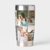 Bester Papa ever 9 Foto-Collage personalisiert Thermobecher (Rückseite)
