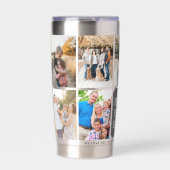 Bester Papa ever 9 Foto-Collage personalisiert Thermobecher (Vorderseite)