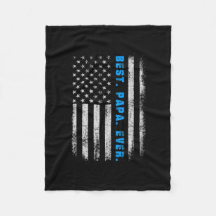 Bester Papa Ever Amerikanische Flagge Vintage Vate Fleecedecke