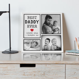 'Bester Papa ever' Fotocollage Fotoplatte