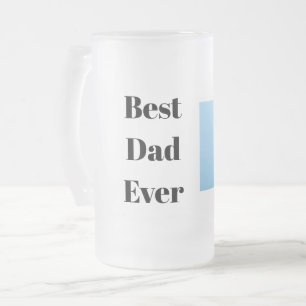 Bester Papa ever Individuelles Fotogeschenk zum Va Mattglas Bierglas