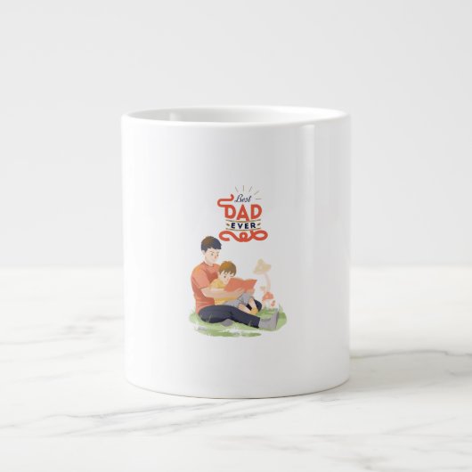 Bester Papa ever Kaffeetasse Jumbo-Tasse (Vorderseite)