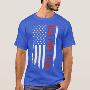 Bester Papa ever mit uns amerikanischer Flagge Vin T-Shirt