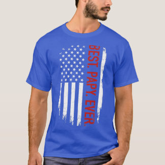 Bester Papa ever mit uns amerikanischer Flagge Vin T-Shirt