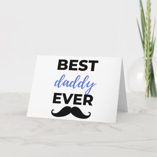 Bester Papa Ever Schwarz Karte (Vorderseite)
