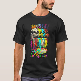 Bester Papa Ever Skull Gefärbte Krawatte Hippie Va T-Shirt