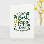 Bester Papa Ever St Patricks Karte (Gelbe Blume)