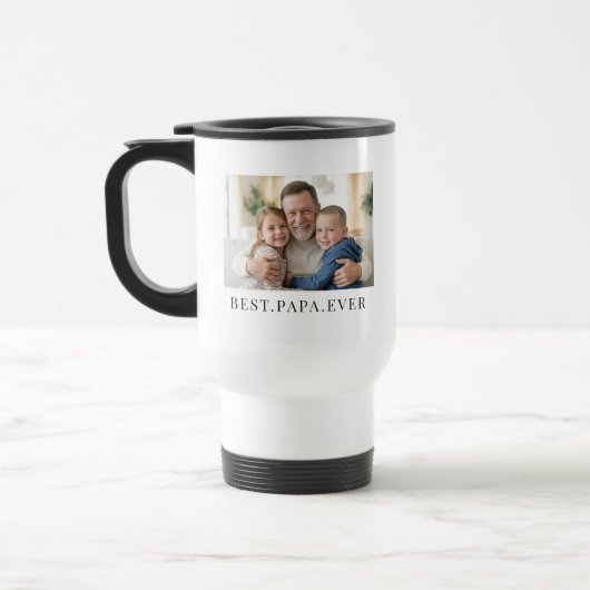 Bester Papa Ever Vatertag Geschenk Foto Reisebecher (Links)