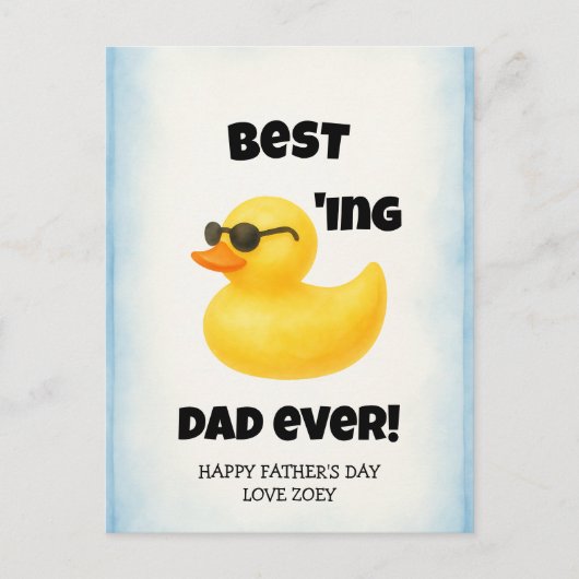 Bester Papa Ever | Vatertag Postkarte (Vorderseite)