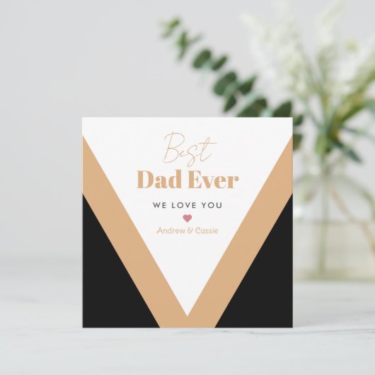 Bester Papa Feiertagskarte (Stehend Vorderseite)