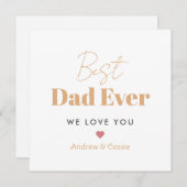 Bester Papa Feiertagskarte (Vorne/Hinten)